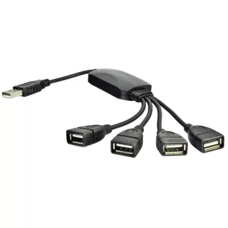 Akyga AK-AD-13 hálózati csatlakozó USB 2.0 Fekete