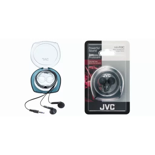 JVC Ear Bud Headphone Fejhallgató Vezetékes Hallójárati Zene Fekete