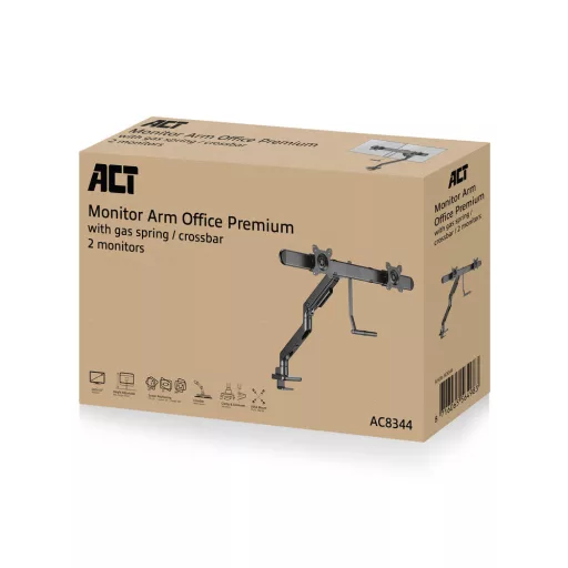 ACT AC8344 asztali TV konzol 81,3 cm (32") Fekete