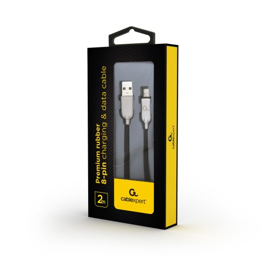 Cablexpert CC-USB2R-AMLM-2M Lightning kábel Fekete