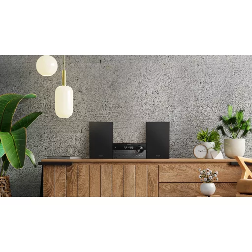 Philips TAM4505M2/12 házi hangrendszer Otthoni mikro hangrendszer 80 W Fekete, Sötétszürke