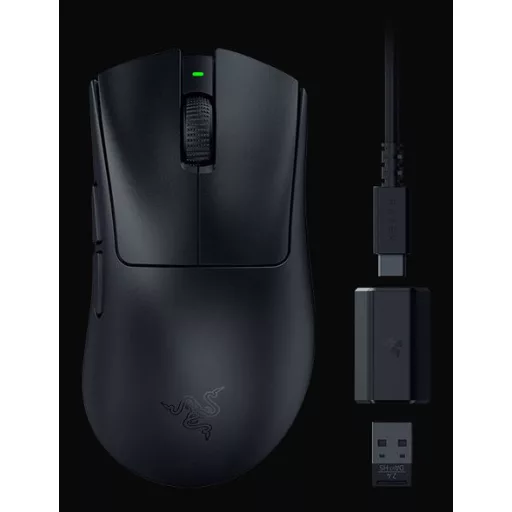 Razer DeathAdder V3 HyperSpeed egér Játék Jobbkezes RF Wireless + USB Type-C Optikai 26000 DPI