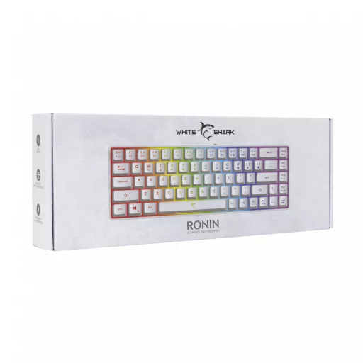 White Shark RONIN White billentyűzet Univerzális USB QWERTY Angol Fehér