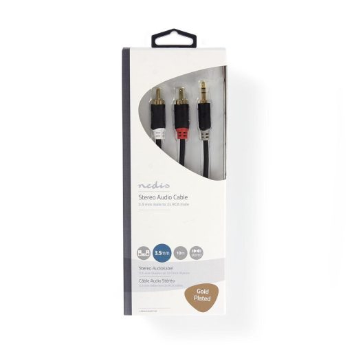 Nedis CABW22200AT100 audio kábel 10 M 3.5mm 2 x RCA Antracit