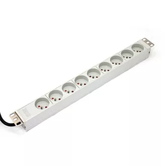   Digitus A-19-STRIP-3-IMP áramelosztó egység (PDU) 9 AC kimenet(ek) 1U Fehér