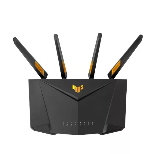 ASUS TUF Gaming AX3000 V2 vezetéknélküli router Gigabit Ethernet Kétsávos (2,4 GHz / 5 GHz) Fekete, Narancssárga