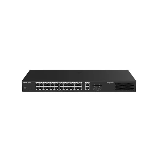 Ruijie Networks RG-ES228GS-LP hálózati kapcsoló Vezérelt L2 Gigabit Ethernet (10/100/1000) Ethernet-áramellátás (PoE) támogatása Asztali Fekete