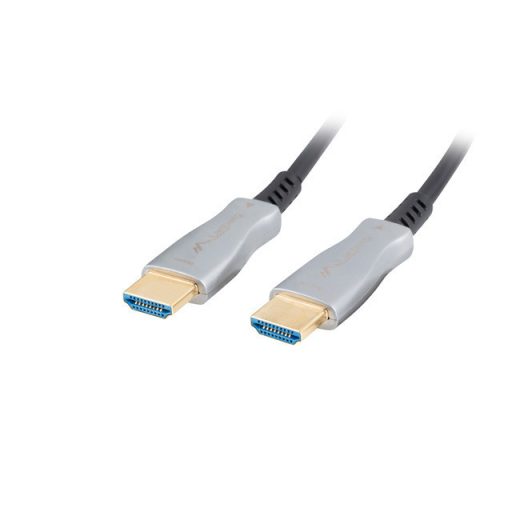 Lanberg CA-HDMI-20FB-1000-BK HDMI kábel 100 M HDMI A-típus (Standard) Fekete, Ezüst