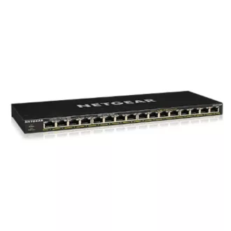   NETGEAR GS316P Beállítást nem igénylő (unmanaged) Gigabit Ethernet (10/100/1000) Ethernet-áramellátás (PoE) támogatása Fekete