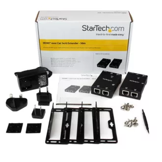   StarTech.com ST121SHD50 audió/videó jeltovábbító AV adó- és vevőegység Fekete