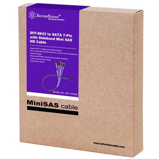 Silverstone CPS05 0,5 M Fekete, Kék, Fehér