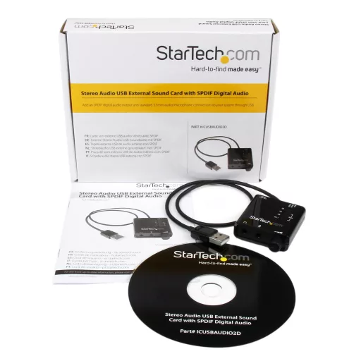 StarTech.com ICUSBAUDIO2D hangkártya 5.1 csatornák USB