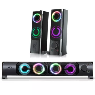 ADVANCE SoundPhonic 2.0 RGB 2-utas Fekete Vezetékes 6 W