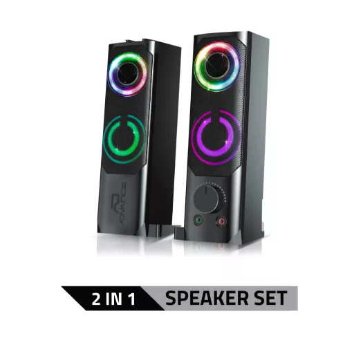 ADVANCE SoundPhonic 2.0 RGB 2-utas Fekete Vezetékes 6 W