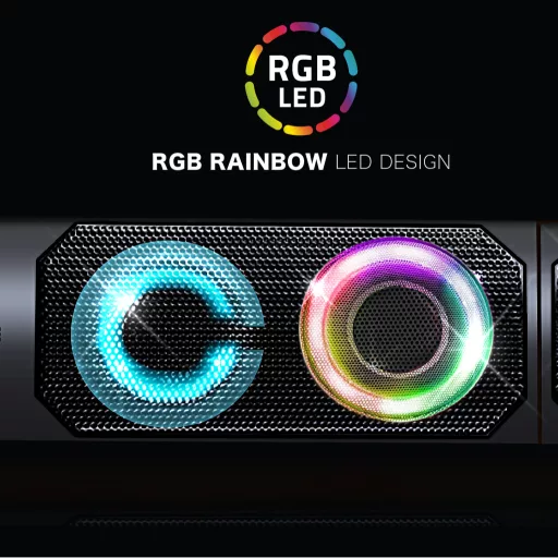 ADVANCE SoundPhonic 2.0 RGB 2-utas Fekete Vezetékes 6 W