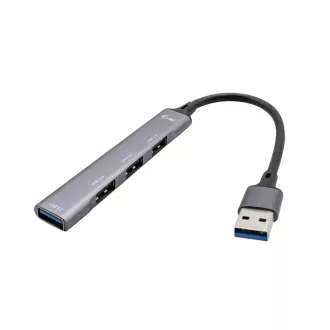   i-tec Metal U3HUBMETALMINI4 hálózati csatlakozó USB 3.2 Gen 1 (3.1 Gen 1) Type-A Fémes