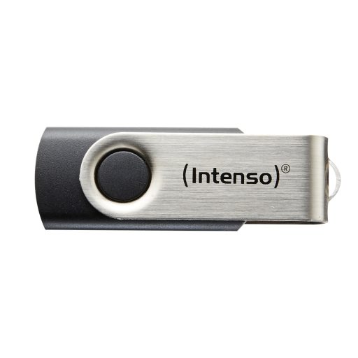 Intenso Basic Line USB flash meghajtó 16 GB USB A típus 2.0 Fekete, Ezüst