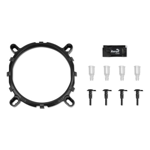 Aerocool Rave 3 FRGB Processzor Hűtő 12 cm Fekete, Fehér 1 db