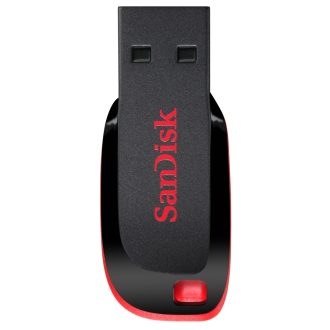   SanDisk Cruzer Blade USB flash meghajtó 128 GB USB A típus 2.0 Fekete, Vörös