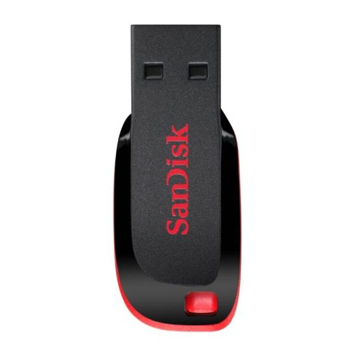 SanDisk Cruzer Blade USB flash meghajtó 128 GB USB A típus 2.0 Fekete, Vörös