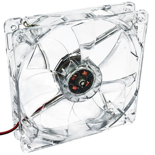 Akyga System fan 12 cm LED white AW-12A-WH Molex 120x120 mm Átlátszó 1 db
