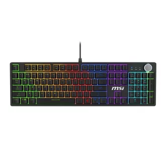   MSI FORGE GK320 RED billentyűzet Játék USB QWERTY Nemzetközi amerikai Fekete