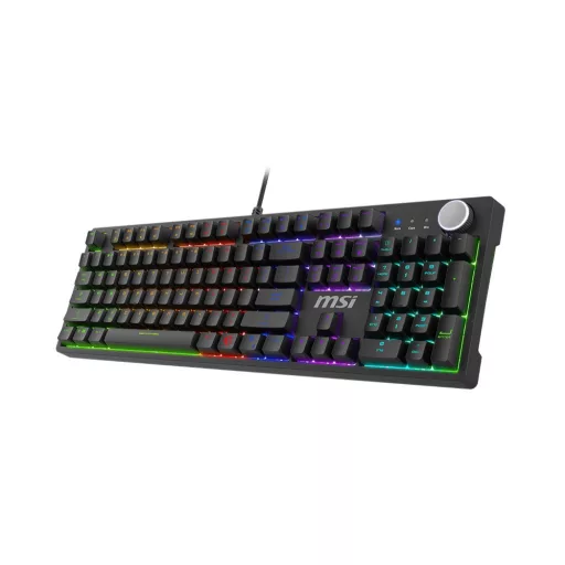MSI FORGE GK320 RED billentyűzet Játék USB QWERTY Nemzetközi amerikai Fekete