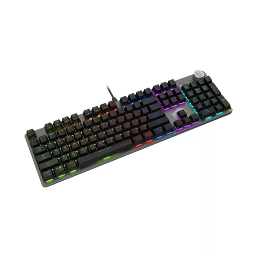 MSI FORGE GK320 RED billentyűzet Játék USB QWERTY Nemzetközi amerikai Fekete