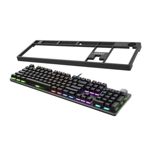 MSI FORGE GK320 RED billentyűzet Játék USB QWERTY Nemzetközi amerikai Fekete