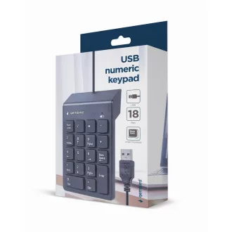   Gembird KPD-U-03 numerikus billentyűzet Laptop/PC USB Fekete