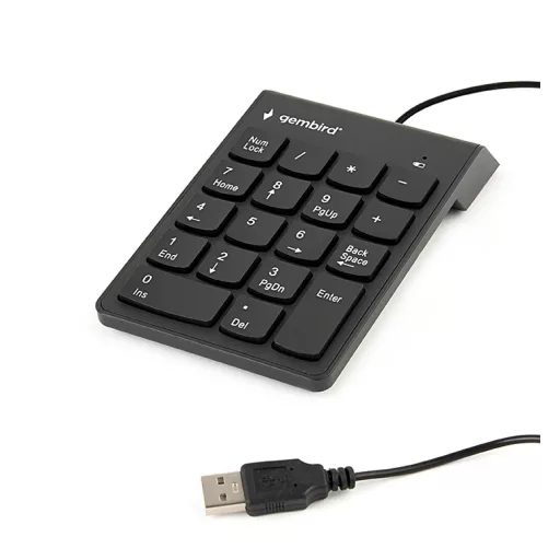 Gembird KPD-U-03 numerikus billentyűzet Laptop/PC USB Fekete