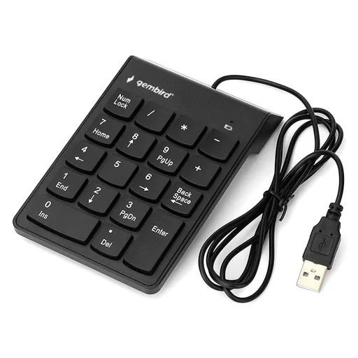 Gembird KPD-U-03 numerikus billentyűzet Laptop/PC USB Fekete