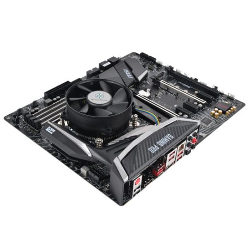 Silverstone NT08-115X Processzor Hűtő 9,2 cm Fekete, Réz, Ezüst 1 db