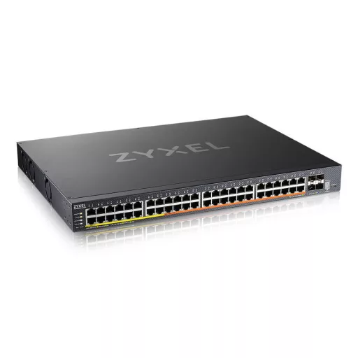 Zyxel XMG2230-52HP Vezérelt L2/L3 2.5G Ethernet (100/1000/2500) Ethernet-áramellátás (PoE) támogatása 1U Fekete