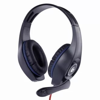   Gembird GHS-05-B fejhallgató és headset Vezetékes Fejpánt Játék Fekete, Kék