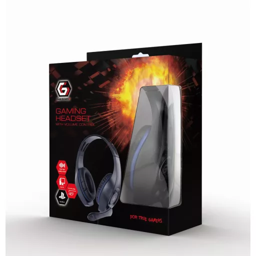 Gembird GHS-05-B fejhallgató és headset Vezetékes Fejpánt Játék Fekete, Kék