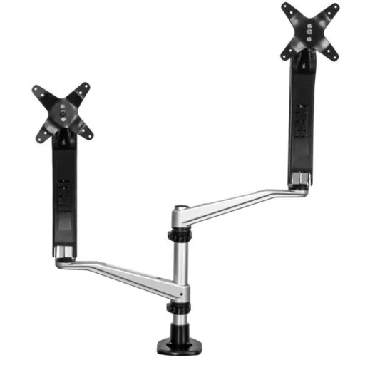 StarTech.com ARMDUAL30 asztali TV konzol 76,2 cm (30") Fekete, Ezüst