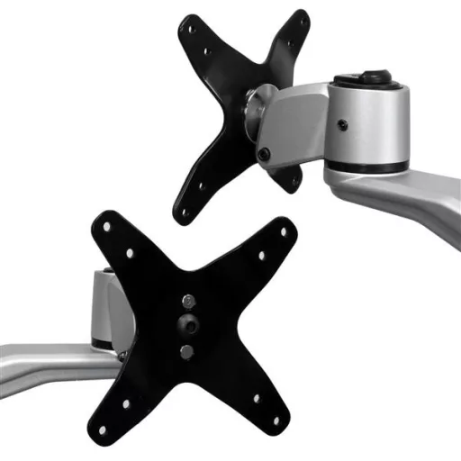 StarTech.com ARMDUAL30 asztali TV konzol 76,2 cm (30") Fekete, Ezüst