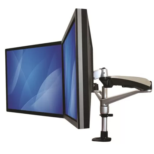 StarTech.com ARMDUAL30 asztali TV konzol 76,2 cm (30") Fekete, Ezüst
