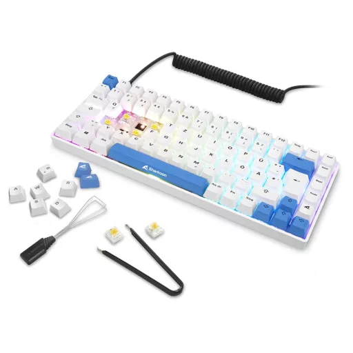 Sharkoon SKILLER SGK50 S3 PBT billentyűzet Játék USB QWERTZ Német Fehér
