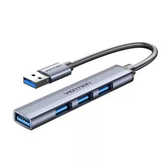   Vention CKOHB hálózati csatlakozó USB 3.2 Gen 1 (3.1 Gen 1) Type-A 5000 Mbit/s Szürke