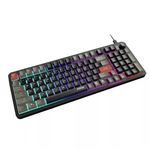 MSI FORGE GK110 billentyűzet Játék USB QWERTY Amerikai angol Fekete