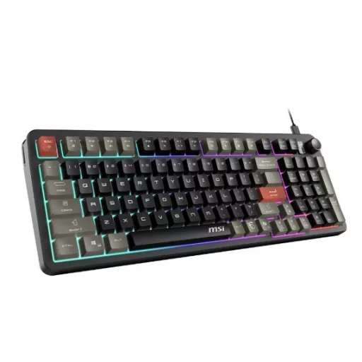MSI FORGE GK110 billentyűzet Játék USB QWERTY Amerikai angol Fekete