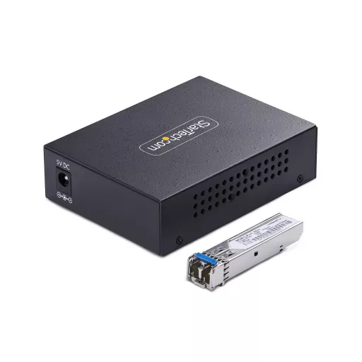StarTech.com MCM1110SMLC20 hálózati média konverter 2000 Mbit/s 1310 nm Single-mode Fekete
