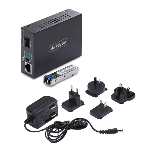 StarTech.com MCM1110SMLC20 hálózati média konverter 2000 Mbit/s 1310 nm Single-mode Fekete