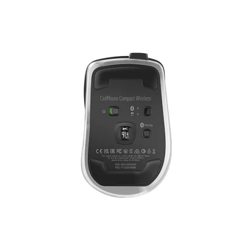 3Dconnexion CadMouse Compact egér Irodai Jobbkezes RF Wireless + Bluetooth + USB Type-C Optikai 7200 DPI