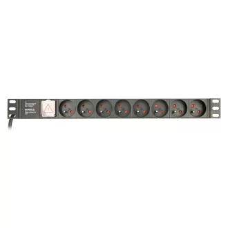   Gembird EG-PDU-014-FC14 áramelosztó egység (PDU) 8 AC kimenet(ek) 1U Fekete