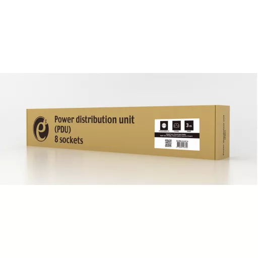 Gembird EG-PDU-014-FC14 áramelosztó egység (PDU) 8 AC kimenet(ek) 1U Fekete