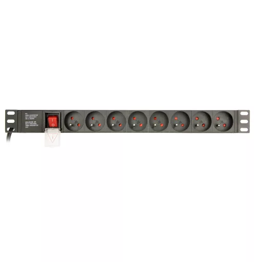 Gembird EG-PDU-014-FC14 áramelosztó egység (PDU) 8 AC kimenet(ek) 1U Fekete