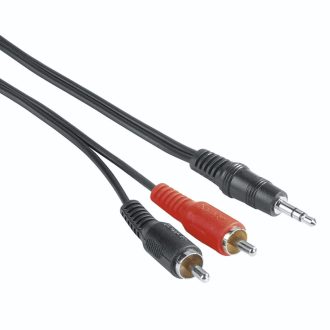 Hama 00205106 audio kábel 2 M 3.5mm 2 x RCA Fekete, Vörös